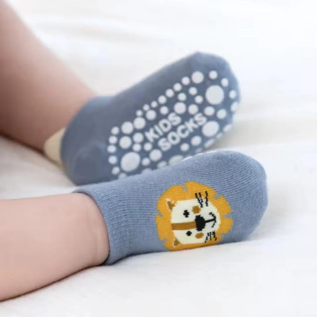 Chaussons Chaussettes Bébé – Motif Lion | Antidérapants & Douillets Admin Justfocus - LTE