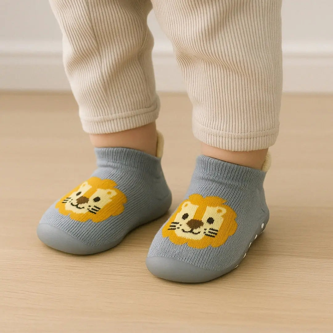 Chaussons Chaussettes Bébé – Motif Lion | Antidérapants & Douillets Admin Justfocus - LTE