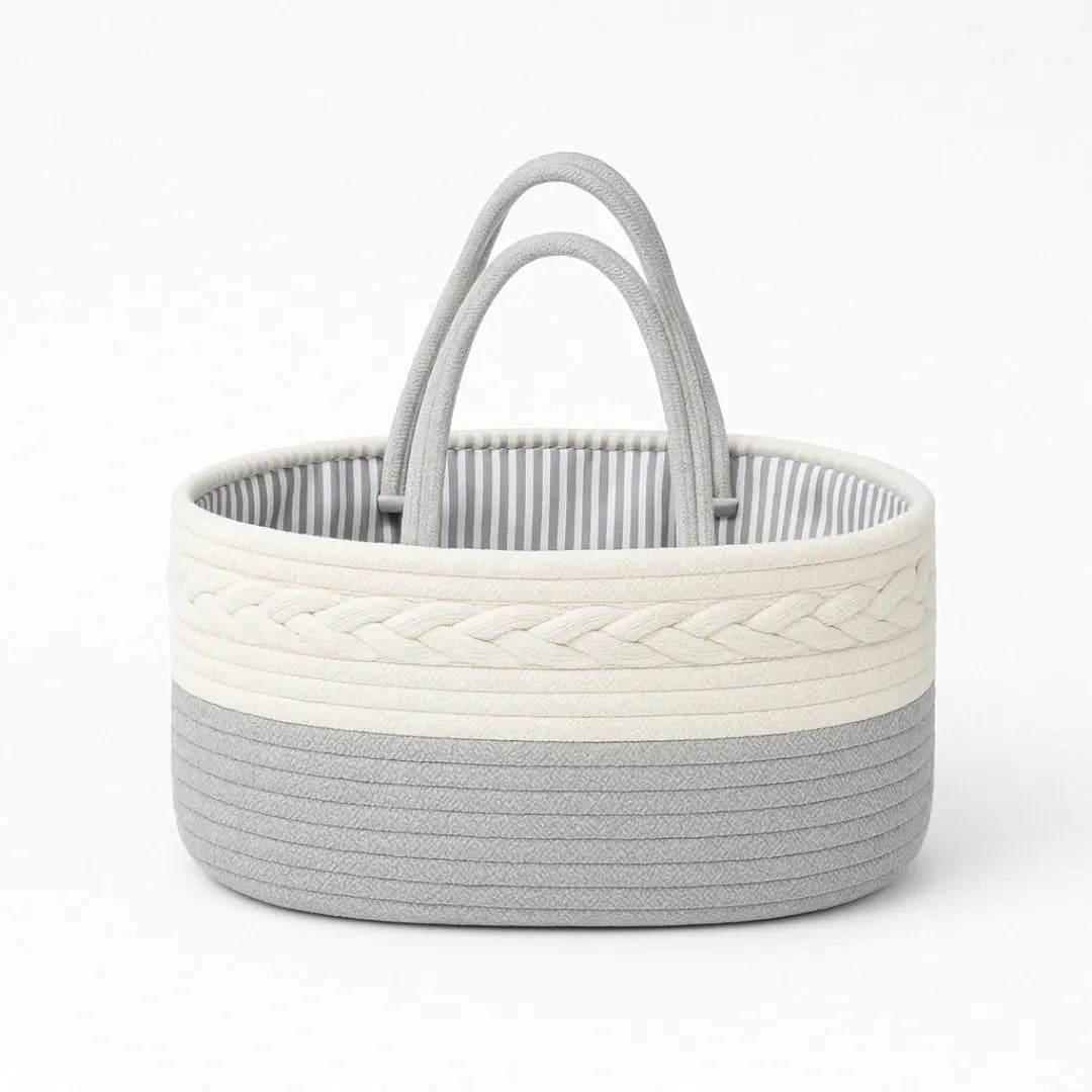 Panier à Couches Tressé – Organisation Élégante pour les Essentiels de Bébé Admin Justfocus - LTE