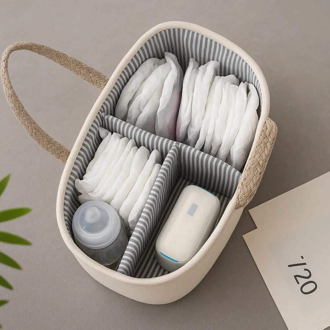 Panier à Couches Tressé – Organisation Élégante pour les Essentiels de Bébé Admin Justfocus - LTE